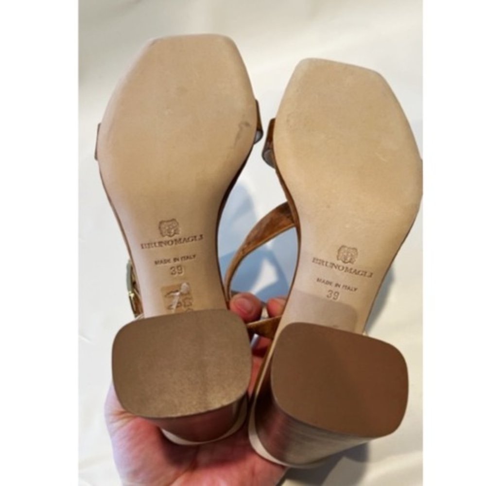 BRUNO MAGLI STRAPPY CROC EMBOSSED LEATHER SANDAL 39 9 - Picture 9 of 11